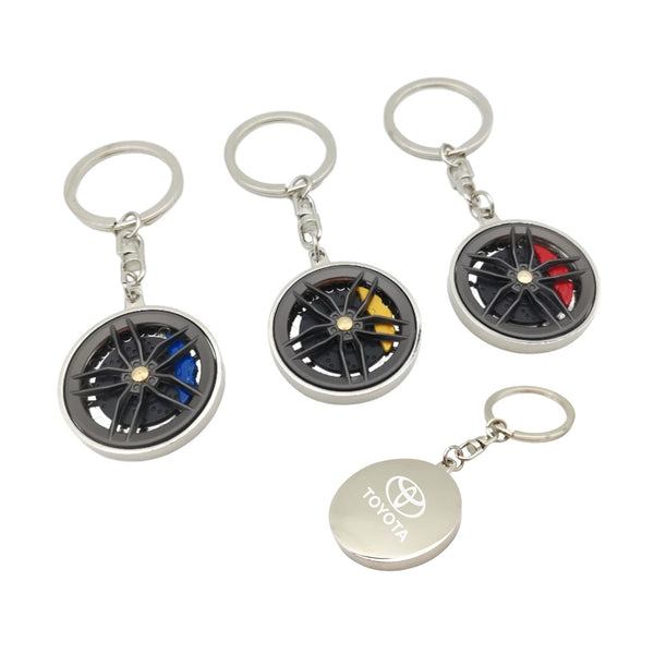 Metal Wheel Hub Spinner Keychain