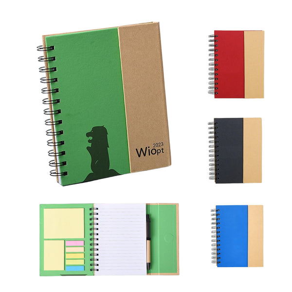 Spiral Notebook with Sticky Notes & Pen - OCEAN