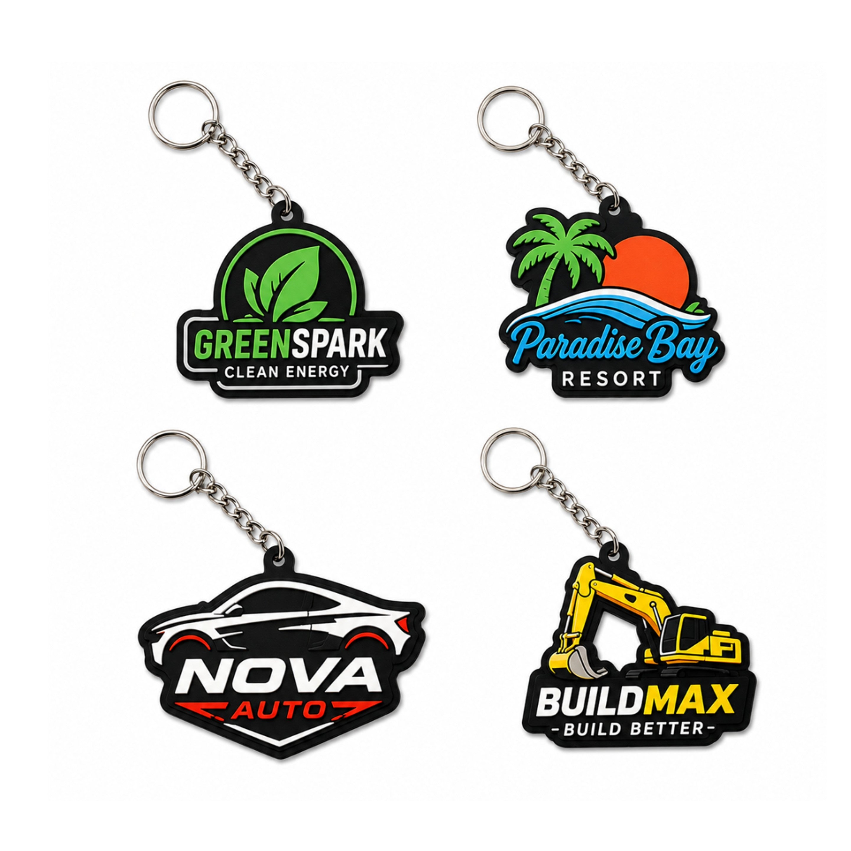 Custom 2D PVC Keychain 2
