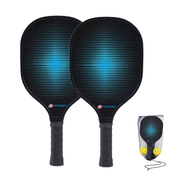 Full Color Wood Pickleball Set with Mesh Bag