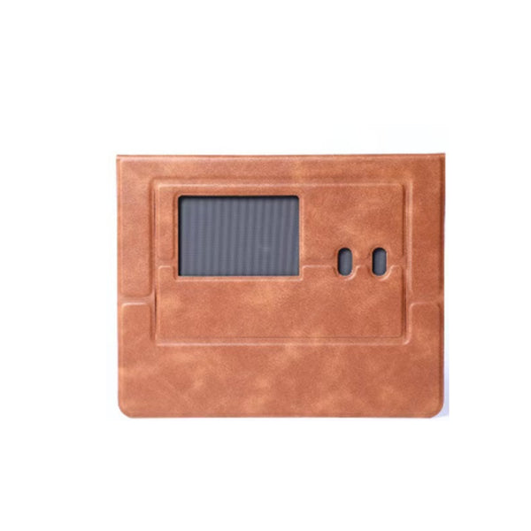 PU Leather Laptop Mouse Pad with Phone & Pen Holder