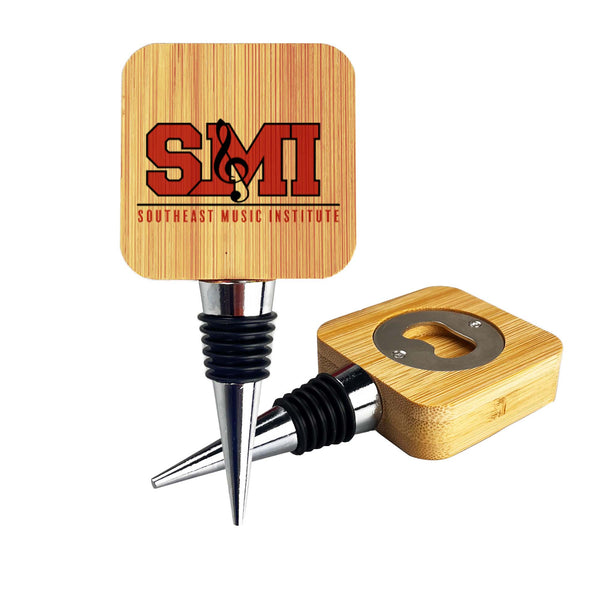 Bamboo Wine Stopper Opener