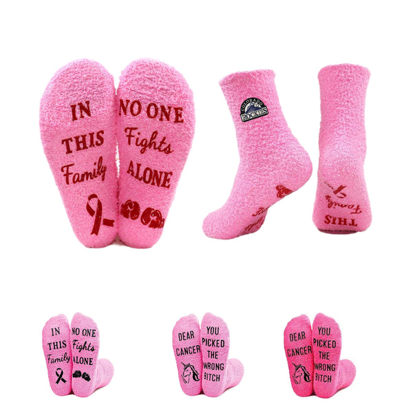 Breast Cancer Pink Socks