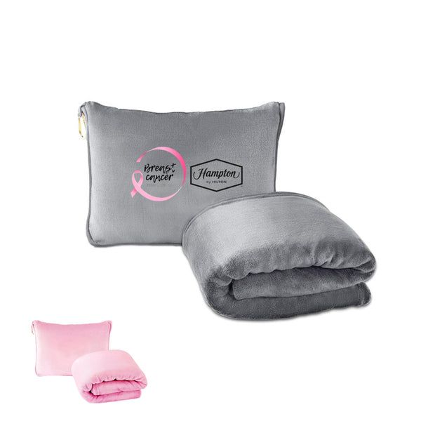 Portable Travel Blanket with Pillowcase Bag